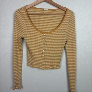 Levi's Mustard Striped Button-Down Top